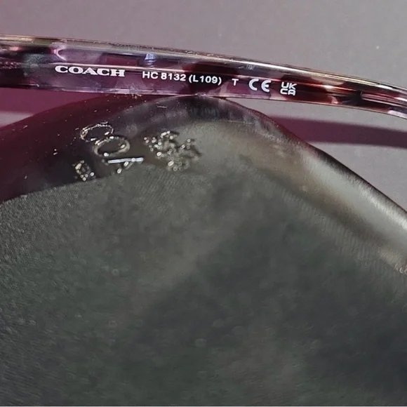 Coach Purple Tortoise Sunglasses For Women With Case EUC - Picture 4 of 7